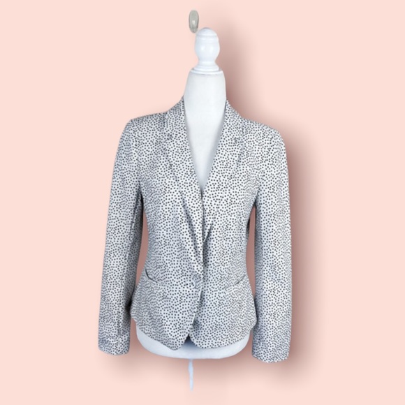 Ann Taylor White Polka Dot Dalmatian Blazer - Picture 1 of 6